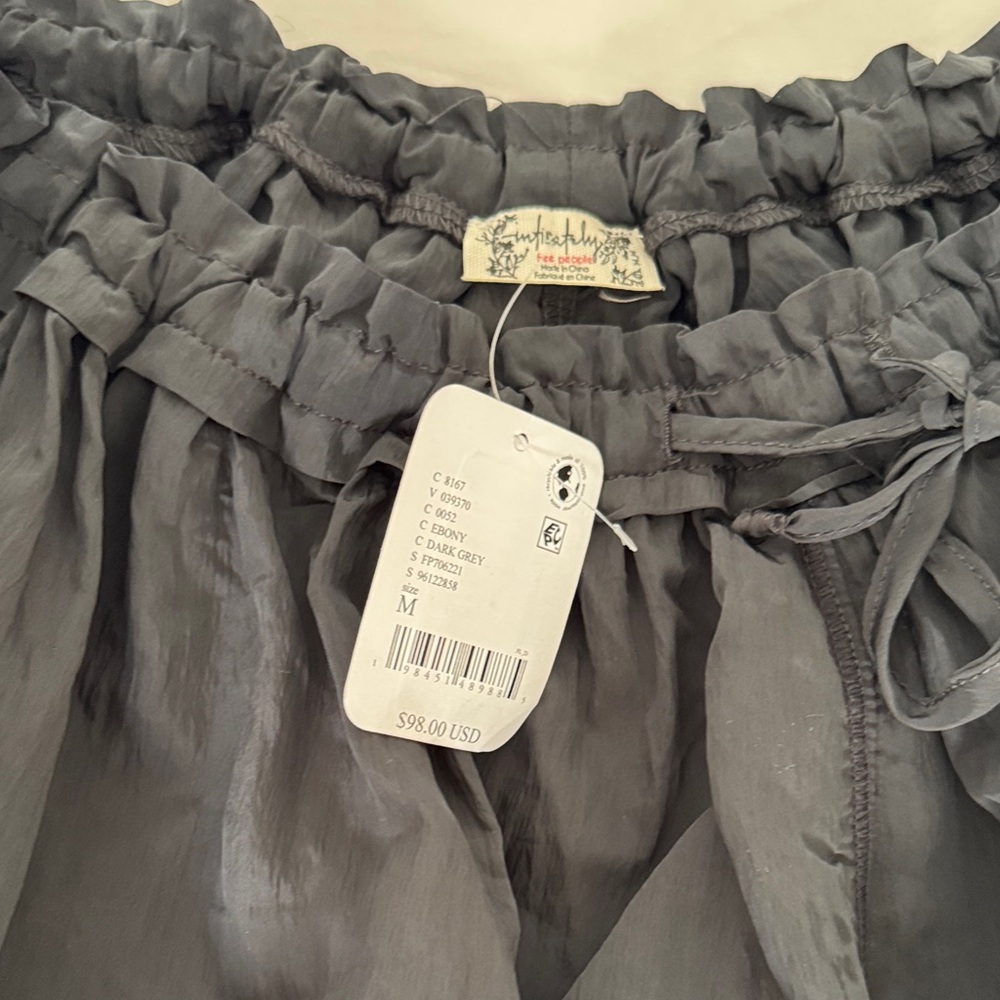 Free People Black Lace-Trim Bloomer Pants - Picture 4 of 4